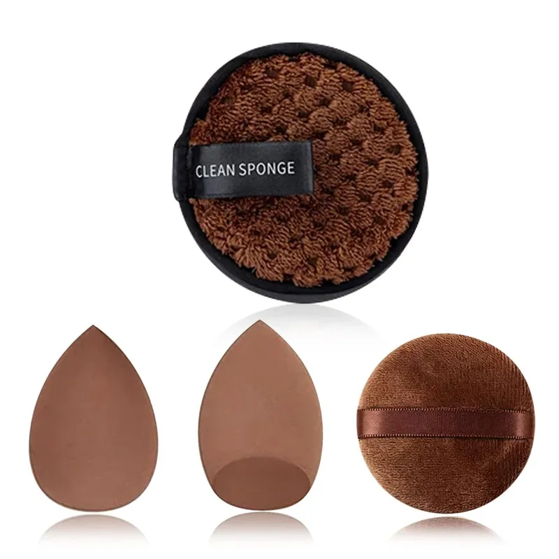 Makeup Brushes and Sponges Set Brown Makeup Puff Beauty Egg Headband Wristband Remover Kit Makeup Tool Gift 20/30 — image 10