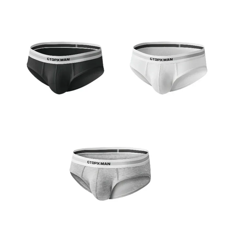 3Pack Summer Single Layer Herr Underkläder Lågfärgade Trosor för Herr Elastisk Comfort Fit Kalsonger Ropa Interiör Hombre — image 19