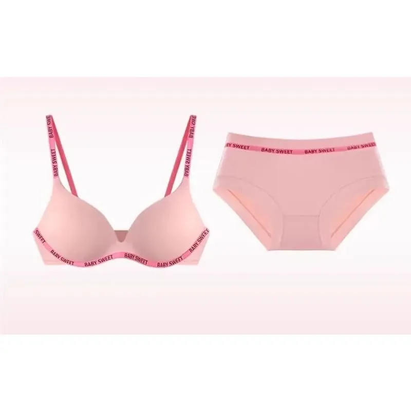 Trendy Dopamine Multicolor Seamless Bra Panty Set Sexy Push Up Small Bust Lift Wireless Soft Support Daily Party Plus Size 32-38 — image 3