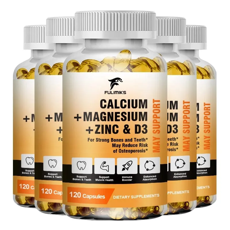 Bone Support Capsules Calcium Magnesium Zinc with D3 Enhances Absorption Supports Bone Strength Immunity & Muscle Health — image 12