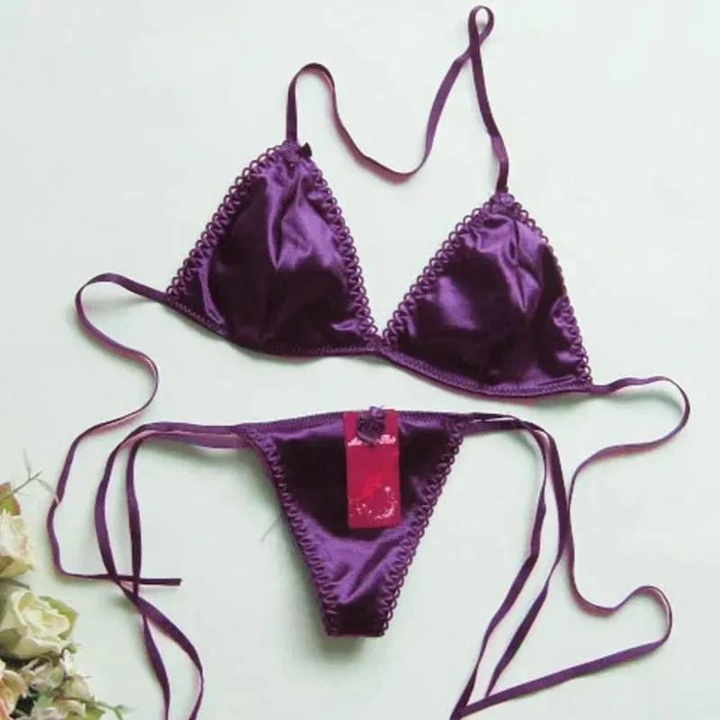 Nyaste sidentrosa G-string Spets Sexiga Underkläder Dam Sexiga Trosor Kvinna Låg midja String Spets Underkläder Intimates Strings T-back — image 7