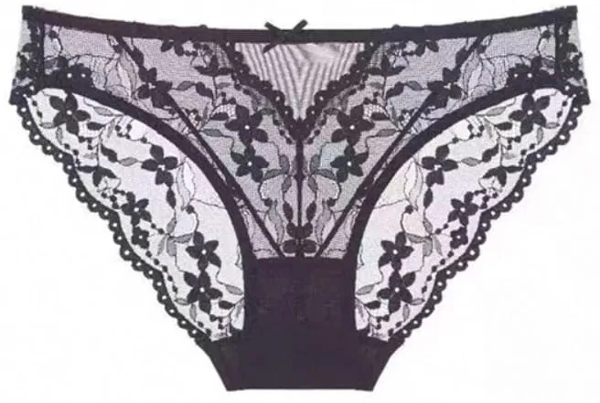 Kvinnor French Flutter Sleeve Spets Underkläder Set Mjukt bygel Tunn Cup Andas Sexig Beauty Back Minimizer BH 32‑38 — image 9