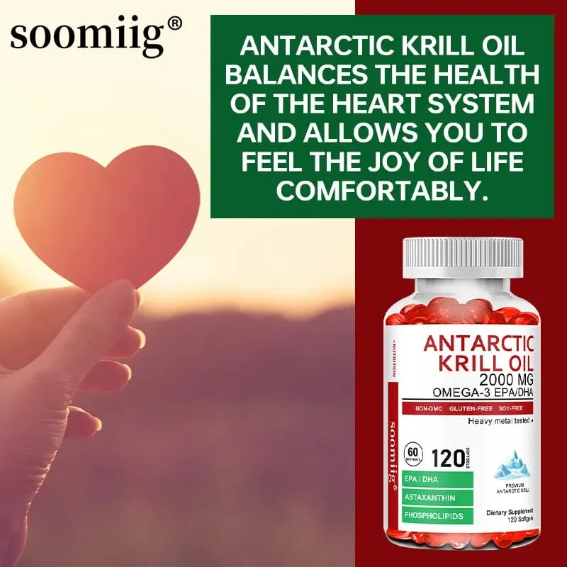Antarctic Krill Oil 2000 Mg Capsules | 3X Strength Natural Source of Omega-3 EPA DHA with Astaxanthin Phospholipids Supplement — image 3