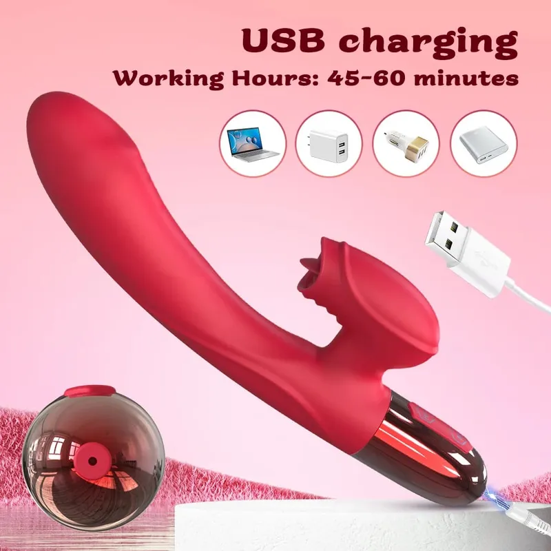 G-spot Vibrator for Women Clit Nipple Licking Clitoris Stimulator Adult Goods Sex Toys for Woman Couple Female Masturbation — image 4
