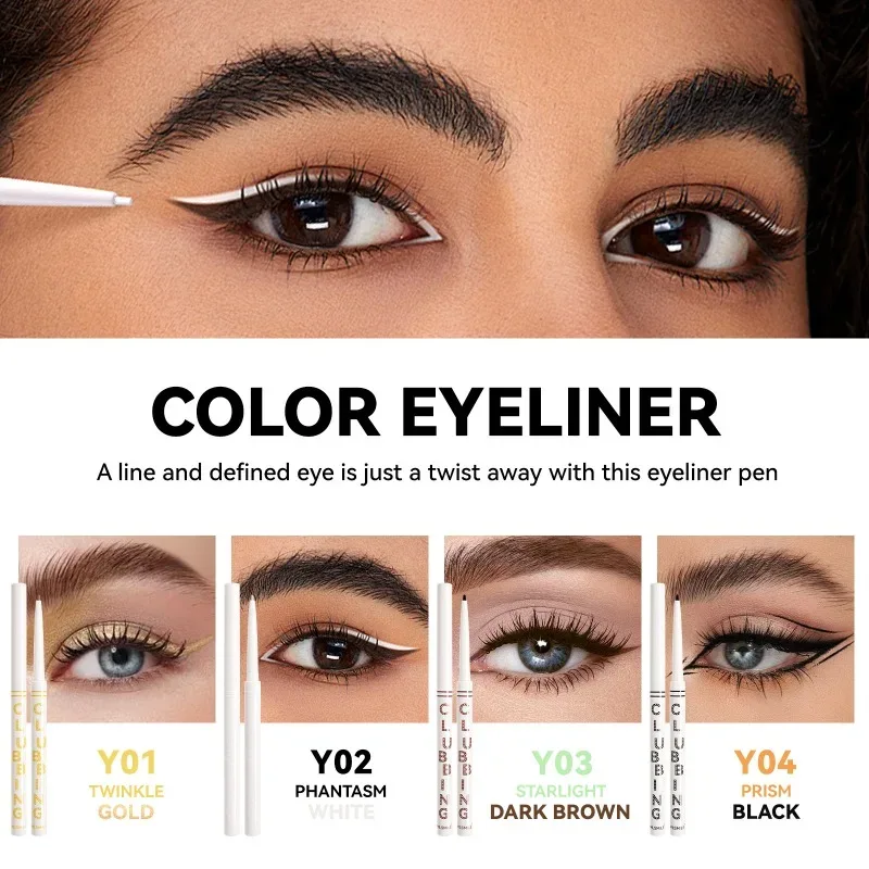 Waterproof Black White Eyeliner Pencils Long-Lasting Smudge-Proof for Bold Eye Makeup Easy Glide Formula Eye Liner Cosmetics — image 3