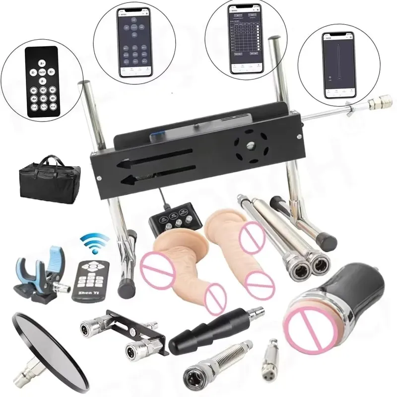Máquina de masturbação automática super poderosa de 200w, 1-15cm, com acessórios de vibrador, suporta três controladores, máquinas sexuais — image 8