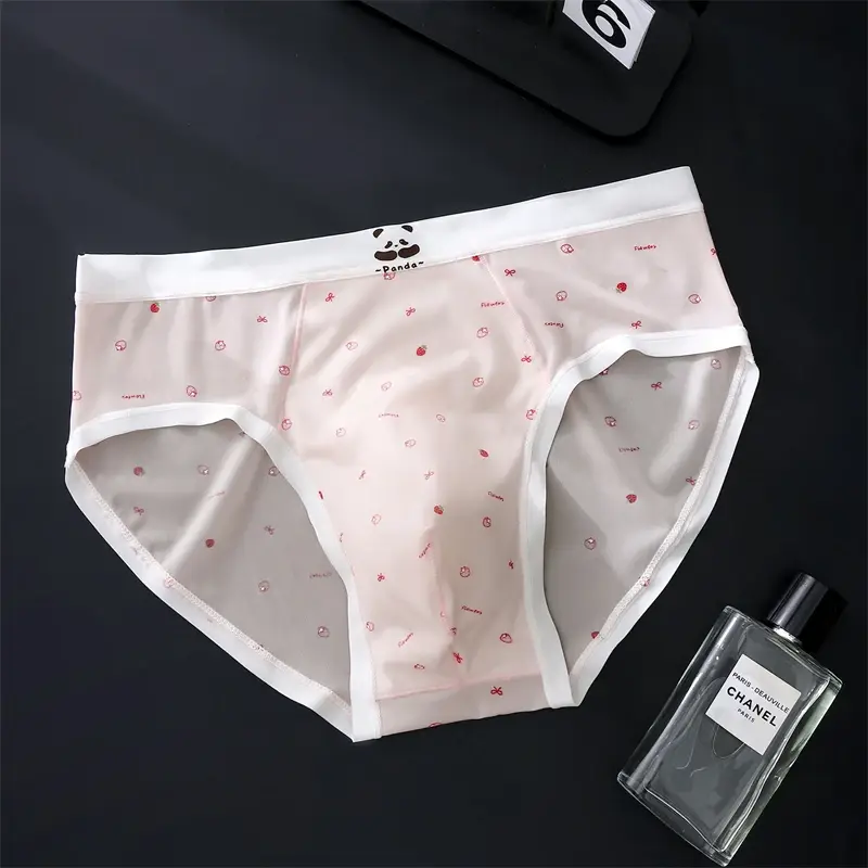 Bagong Bare feel panlalaking panloob na naka-print na sissy cuecas masculino ice silk sexys tøy men cueca thin seamless calzoncillos hombre — image 8