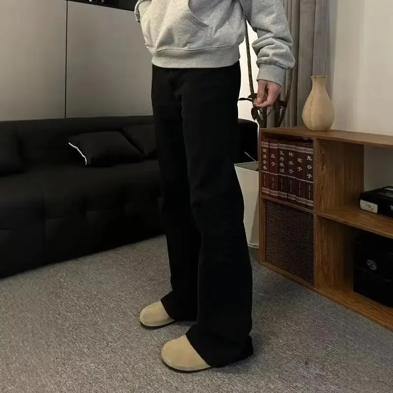 Korean Style Streetwear Slim-Fit Cleanfit Flared Jeans for Men Simple Trendy Vibe Casual Long Pants — image 5