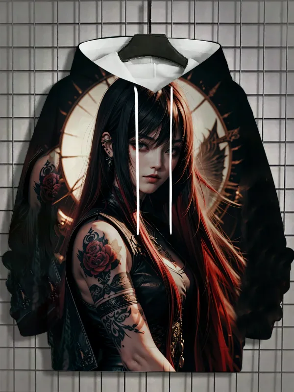 2024 novo anime feminino moda masculina impresso hoodies outono e inverno designer hoodies camisolas casuais