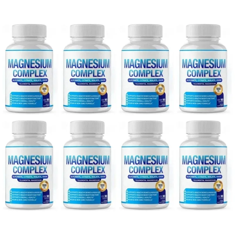 Magnesium Supplement 1000mg 7 in 1 Complex with Glycinate Citrate Malate Taurate Supports Muscle Relaxation Sleep Support 90 Ct — image 12