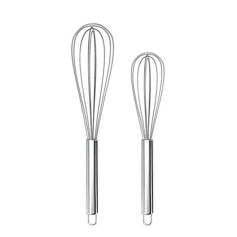 Hot Sale Premium Stainless Steel Manual Egg Beater 6‑Wire Balloon Whisk for Kitchen Baking Mixing 8‑10‑12 Inch Available