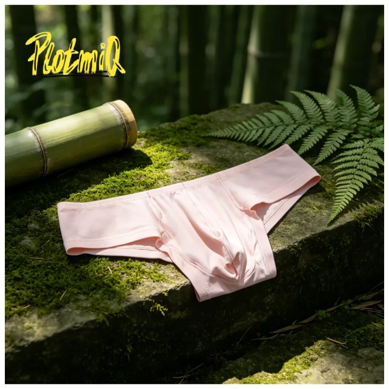 2PCS Low Rise Comfort Men Cotton Briefs Pink Soft Fabric Malapad na Waistband 3D Support Pouch Moisture Friendly Mens Underwear — image 1