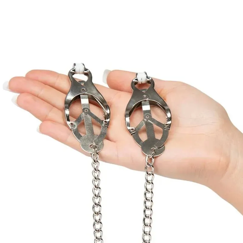 Metal Nipple Clamps with Chain Breast Stimulator Fetishism Erotic Sex Toy For Couple Men and Women — image 4