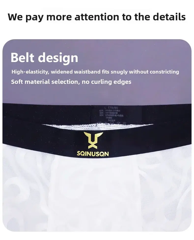 Cuecas boxer masculinas de malha transparente, 2 peças, com cintura elástica larga, alta elasticidade, multi cores opcionais, plus size, roupa íntima masculina — image 8