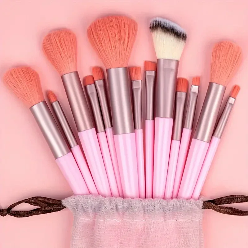 13Pcs Makeup Brushes Tool Set Cosmetic Powder Eye Shadow Foundation Blush Blending Beauty Make Up Brush For Makeup Starters Gift — image 8