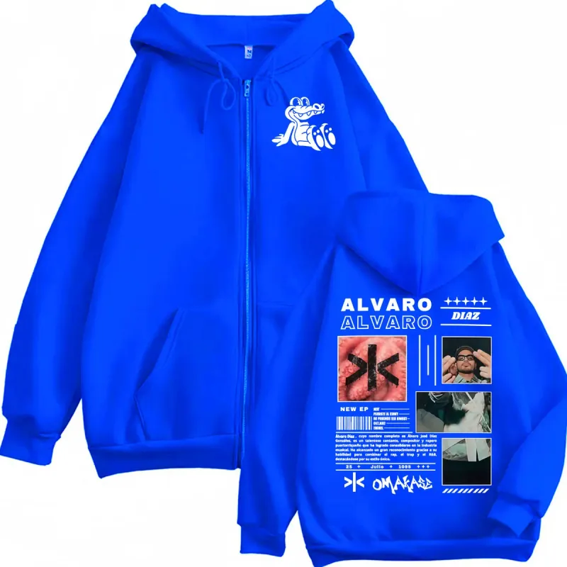 Alvaro Diaz Omakase New Album 2026 Zip Up Hoodies Men's Harajuku Vintage Jacket Sweatshirts Casual Fleece Cardigan Zipper Hoodie — image 4