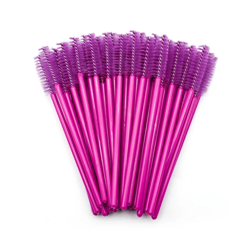 50pcs Disposable Eyelash Brushes Extension Rose Red Eyebrow Brush Mascara Wand Eye Lashes Cosmetic Tool Set Makeup Beauty — image 11