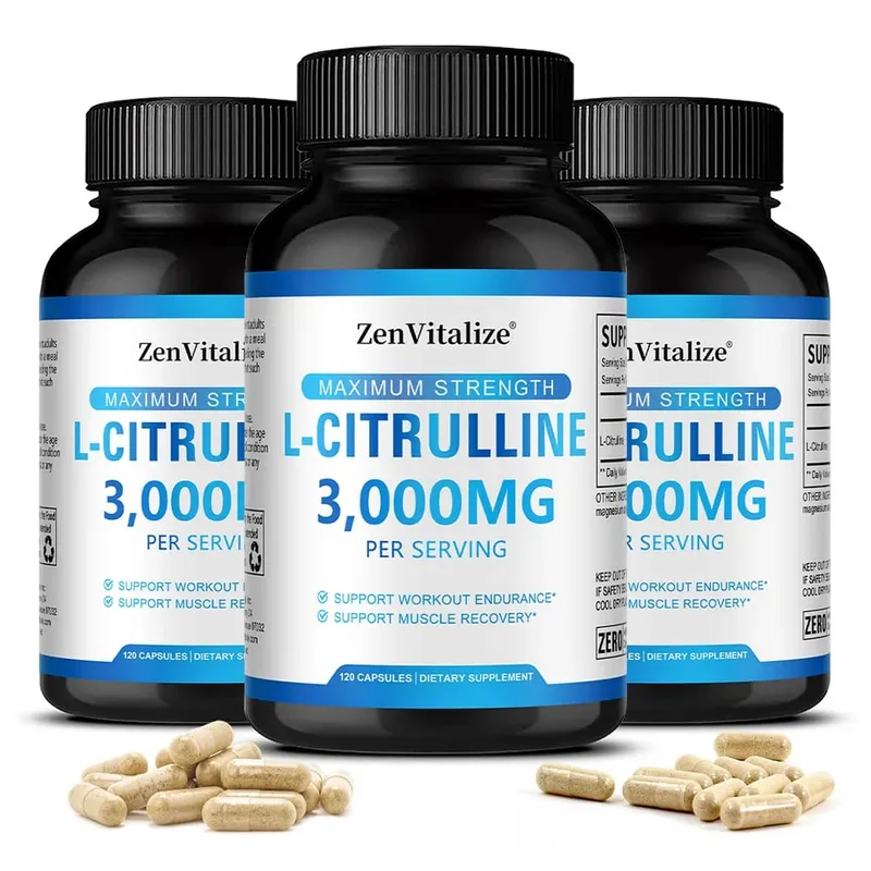 L Citrulline 3000mg Supplement Capsules for Men & Women - Muscle Recovery & Workout Endurance - Vegan Non-GMO — image 11
