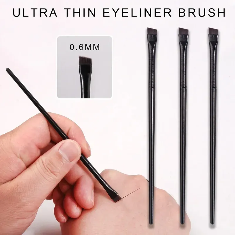 Flat Eyeliner Make up Brush Super Thin Angled Eyeliner Eyebrow Makeup Brushes Professional Exquisite Fine Eyebrow Makeup Tools — image 1