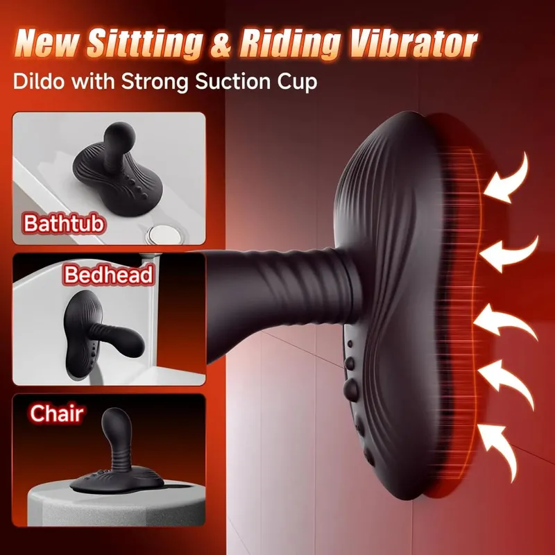 Sit and Ride Roterande Vibrerande Dildo Vibrator Fjärrkontroll G Spot Stimulator Prostata Massager Vuxen Sexleksaker för Kvinnor Män — image 5