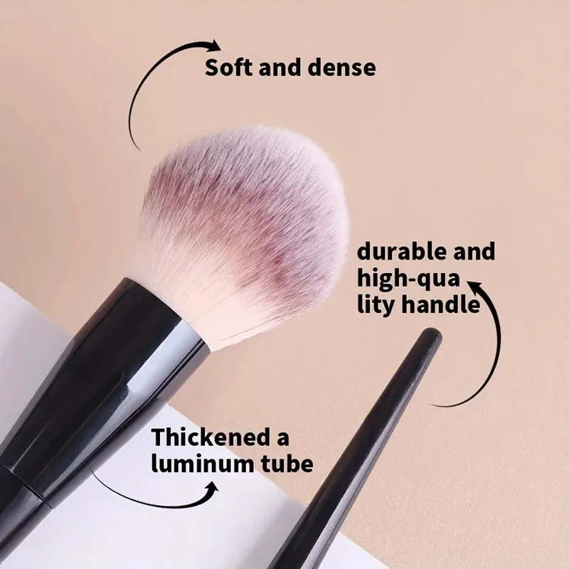 2Pcs Professional Makeup Brush Set Soft Nylon Bristles Face Brushes for Foundation Blush Powder Contour Highlighter & Eyesh — image 5