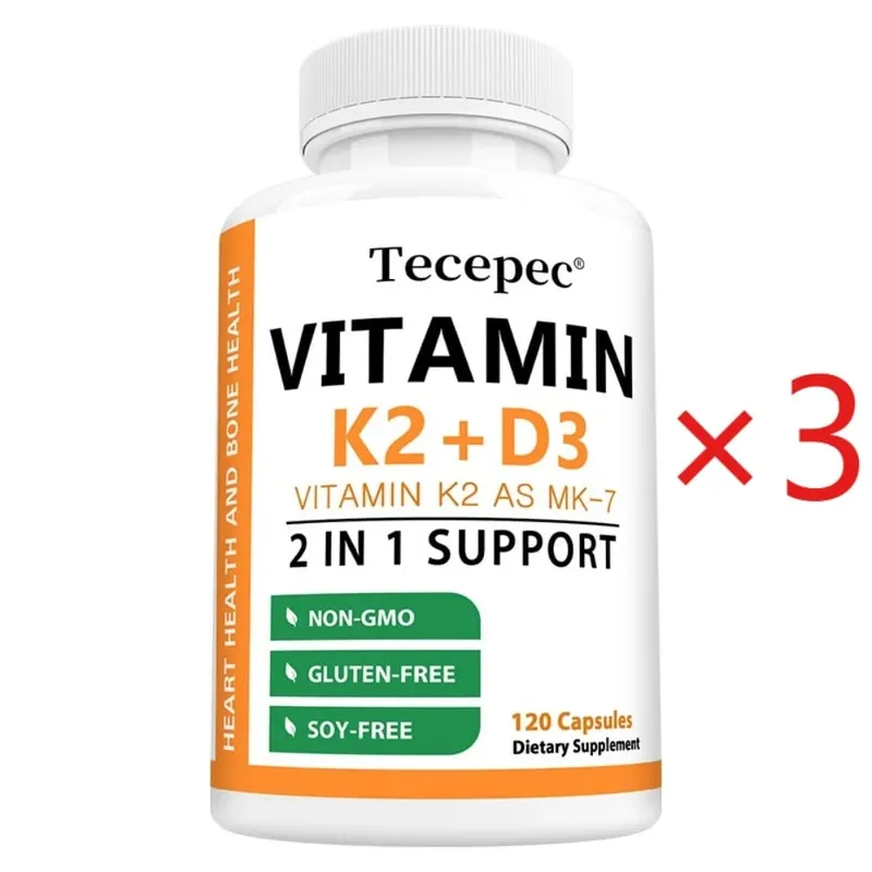 Vitamin D3 + K2 Softgels 2-in-1 Complex Bone Teeth & Immune Health Support Immune System Booster