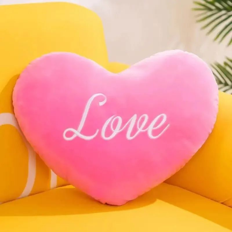 New Heart Shape Soft Pillow Home Decorative Valentines Day Heart Plush Pillow Stuffed Pillow Kids Birthday Gift — image 8