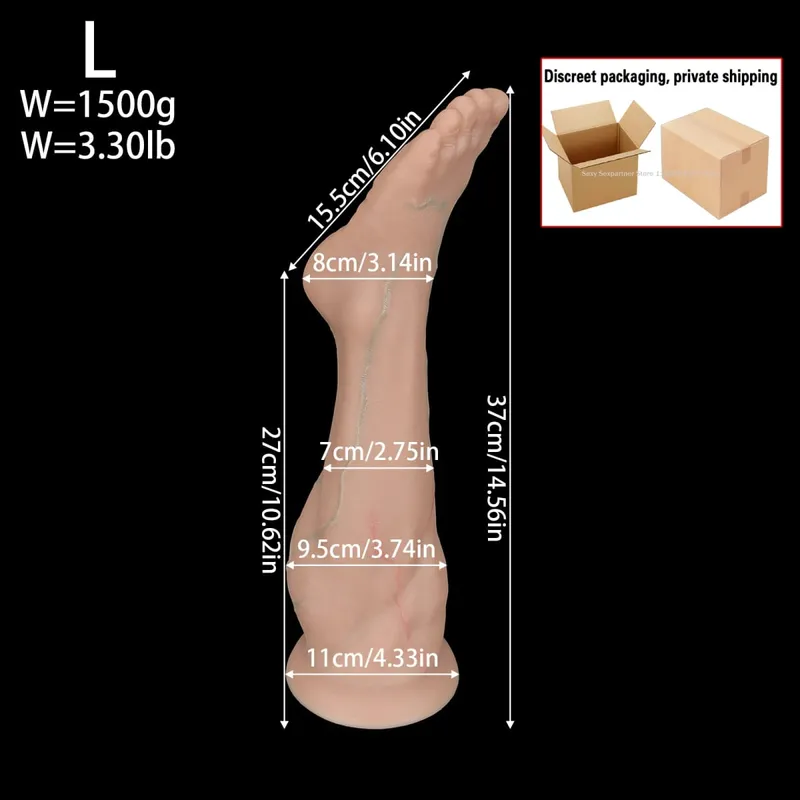 Malaking Silicone Foot Butt Plug Makapal Leg Dildo Malaking Anal Plug Anal Expander Masturbator Anus Dilator Sex Toys Pang-adultong Laruang Sex Shop