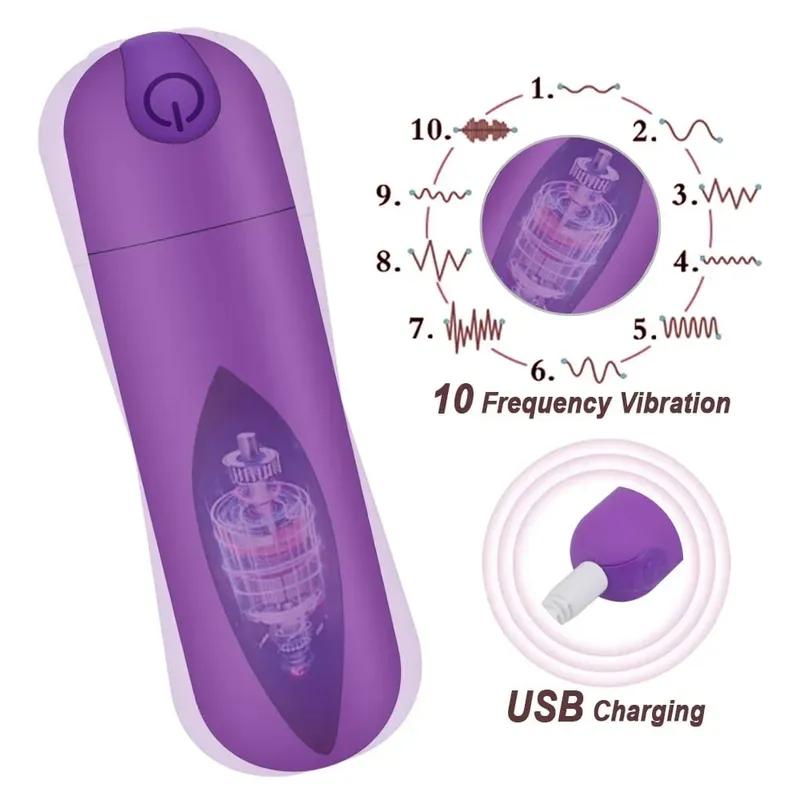 Mini Bullet Vibrator para sa mga Babae Strong Shock Vibrating Nipple Vagina Clitoral Stimulator Thrusting Dildo Sex Toys para sa Mag-asawa 18+ — image 6