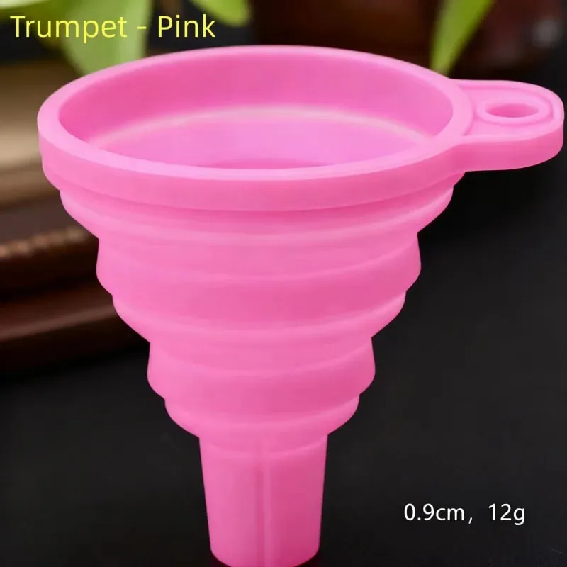 1/3/5/10 pcs S L Folding Silicone Funnel for Filling Bottles Kitchen Silicone Funnel Collapsible Kitchen Gadgets Oil Filler — image 12