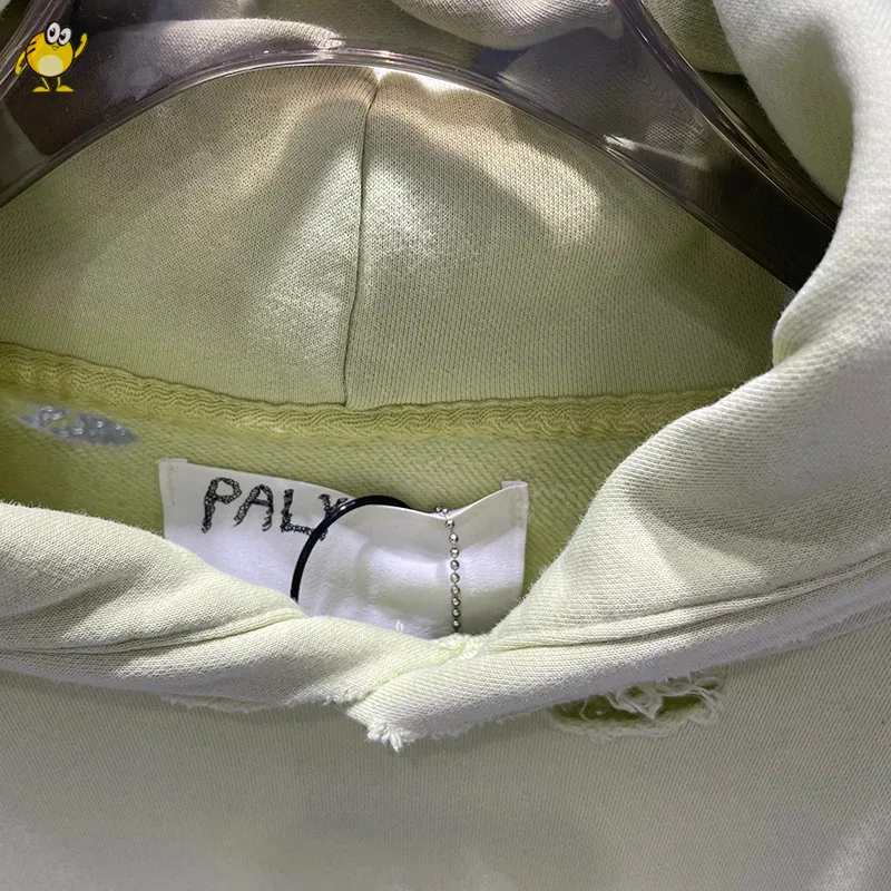 Washed Blue PALY Hoodies Men Woman Vintage Damaged Hole Old Casual High Quality Hip Hop Fashion Zipper Sweatshirts — image 10