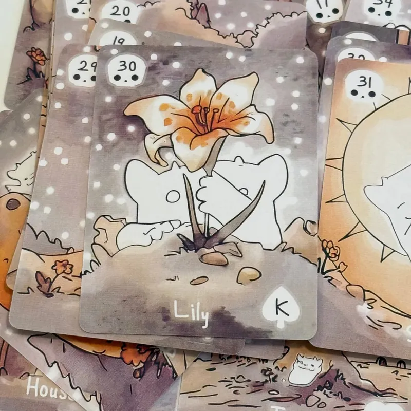 38pcs Lenormand Series Cards -Lil Phantasm Lenormand Oracle Deck English Tabletop Cards For Parties Precognition & Divination — image 6