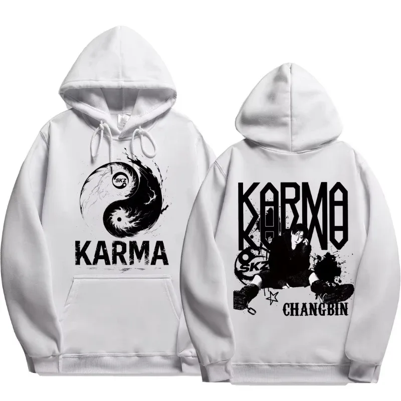 KPOP's fourth album KARMA printed men's hoodie FELIX HAN BANGCHAN CHANGBIN HYUNJIN LEE fashion hoodie — image 16