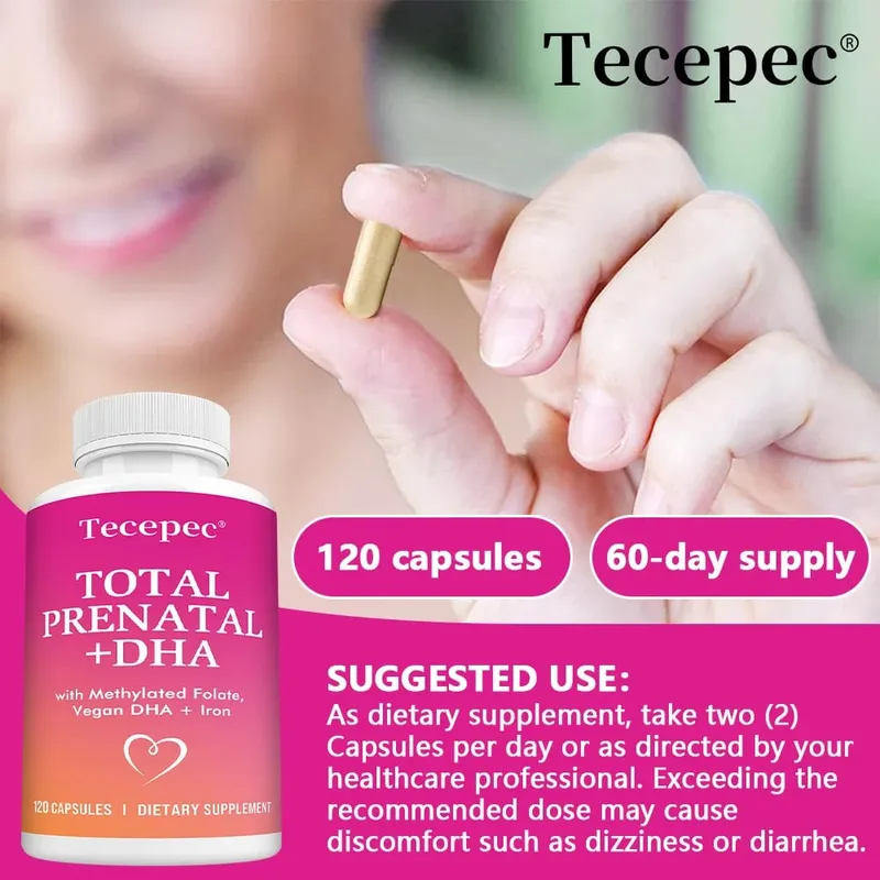 Prenatal Vitamin with DHA & Folate Prenatal Probiotics for Pregnant Women Pregnancy Must Haves Iron Vitamin D Vitamin C Zinc — image 5