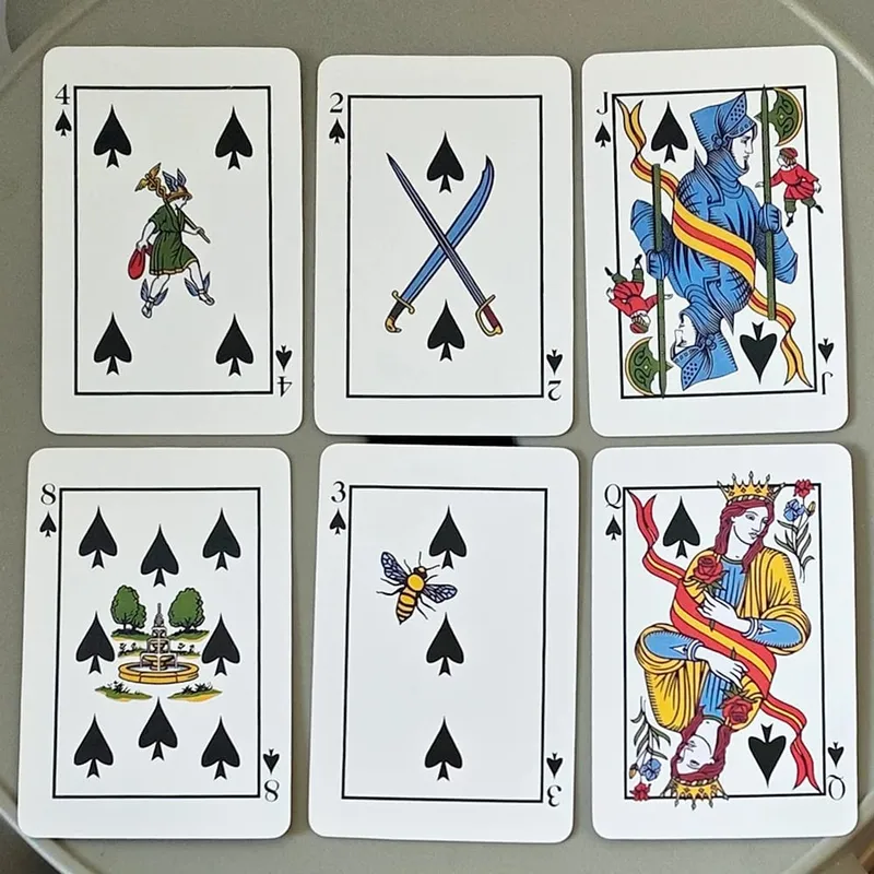 Baralho de cartas , 9*6cm, arte vintage, adivinhação e cartas de adivinhação, 54 peças, conjunto completo de pôquer, duplo relevo — image 4
