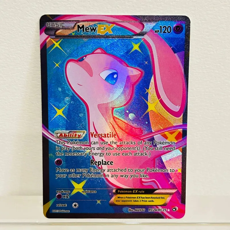 Lucario EX 107/111 English Card Holographic Foil Texture DIY Premium Anime Collection Card — image 7