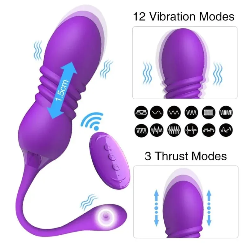 Retractable Vibration Vibrating Egg Wireless Remote Control Female Adult Sex Toys Female Masturbator Products — image 3