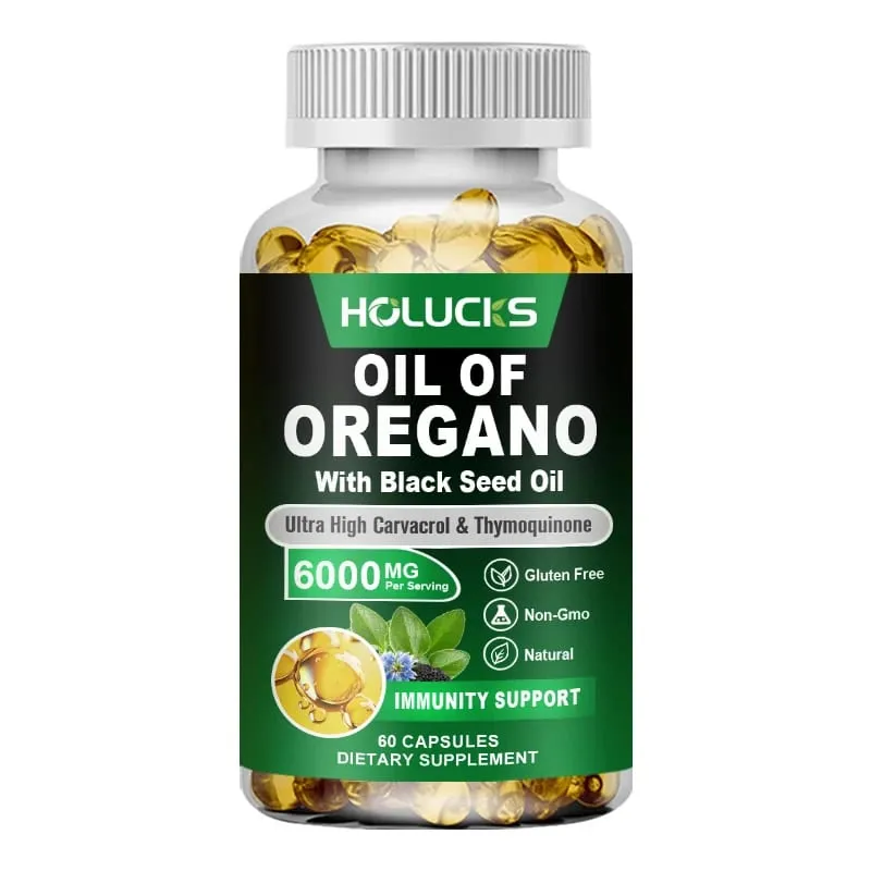 Pure Oil of Oregano Supplement for Sinus Relief Allergies & Healthy Immune Response Respiratory & Gut Health GMP Certified
