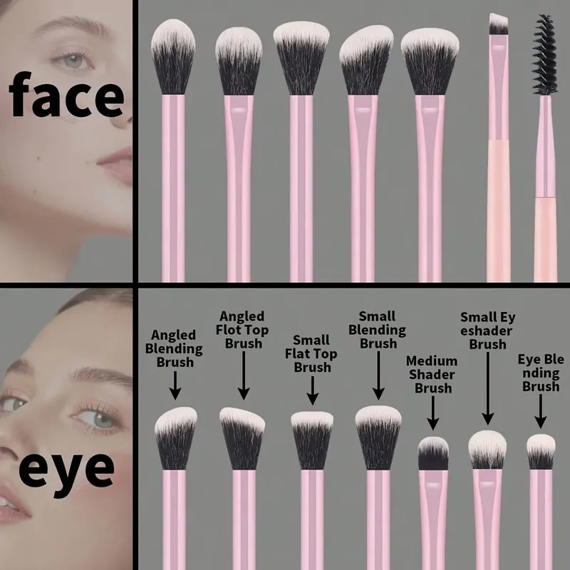 A Set of 13 Professional Makeup Brushes - Foundation Brush Eyeshadow Brush Eyebrow Brush Blending Brush Highlighter Brush C — image 5