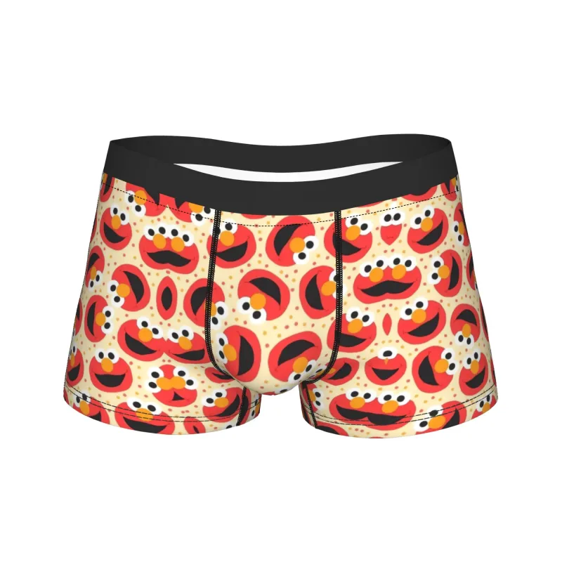 S-Sesames Streets Tango Elmo & Grover Cueca masculina Shorts Cuecas Boxershorts engraçados Qualidade Aduaneira Calcinhas Oversize — image 12