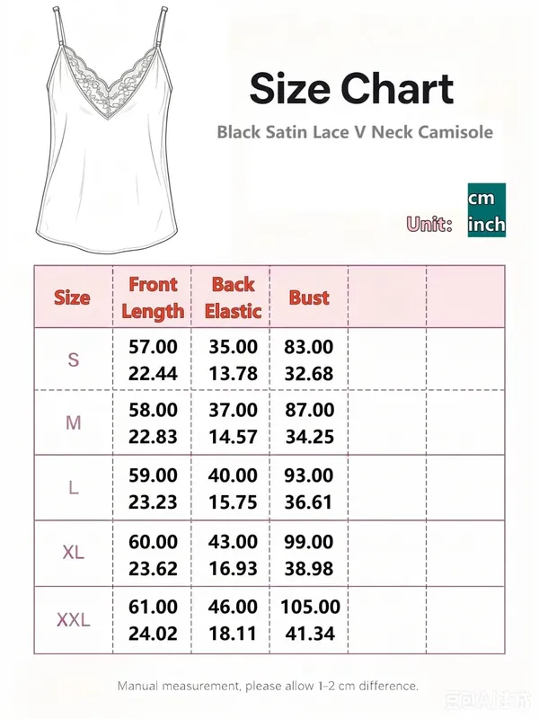 Women's V Neck Black Lace Splicing Camisole Sling Tank Top Spring Summer Sexy Casual Everyday Home Versatile Camisole Top — image 7