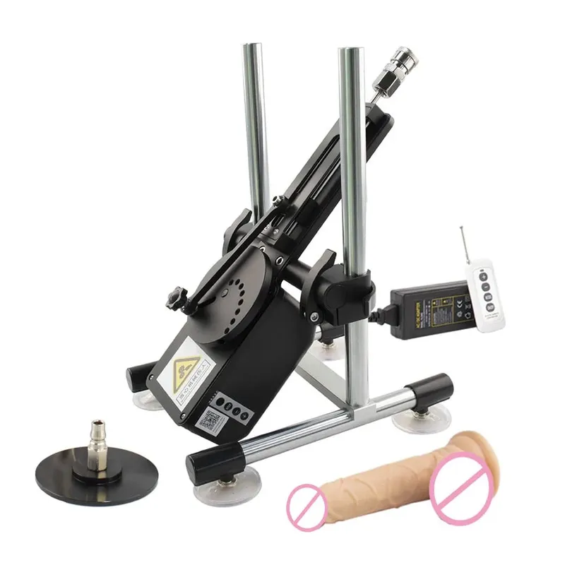 70W Automatic Telescopic SEX Machine 3-9cm Adjustable Stroke Metal & Dildo Attachments Adult Personal for Couples Men Women