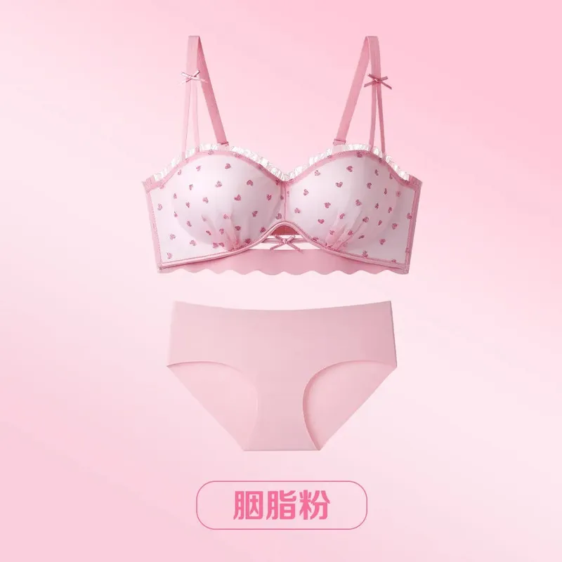 French Lace Push Up Bra For Small Bust Half Cup Anti‑Sag 2026 New Pure Desire Sexy Women Lingerie Brassiere 32-38 A-C — image 11