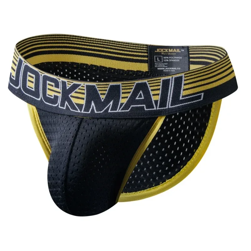 Cueca masculina sexy, cueca boxer de malha de nylon, roupa íntima masculina