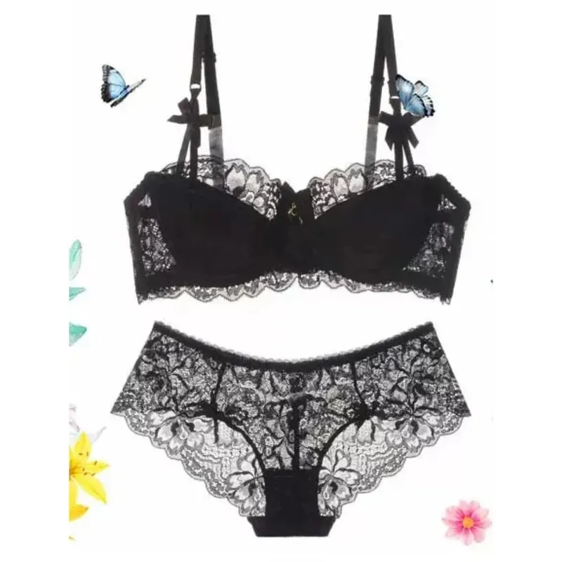Conjunto de sutiã meia xícara de verão, tendência, fino, grande, minimizador de busto, lingerie de abstinência, para mulheres, sono diário, roupa casual — image 5