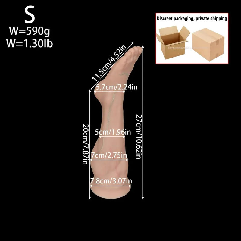 Malaking Silicone Foot Butt Plug Makapal Leg Dildo Malaking Anal Plug Anal Expander Masturbator Anus Dilator Sex Toys Pang-adultong Laruang Sex Shop — image 15