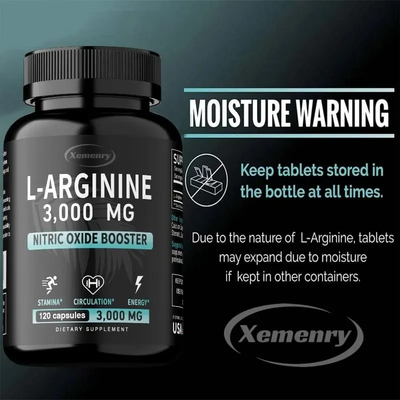 L-Arginine Capsules Supplement - for Energy Strength and Endurance Support During Exercise | Muscle Mass Non-Gmo — image 7