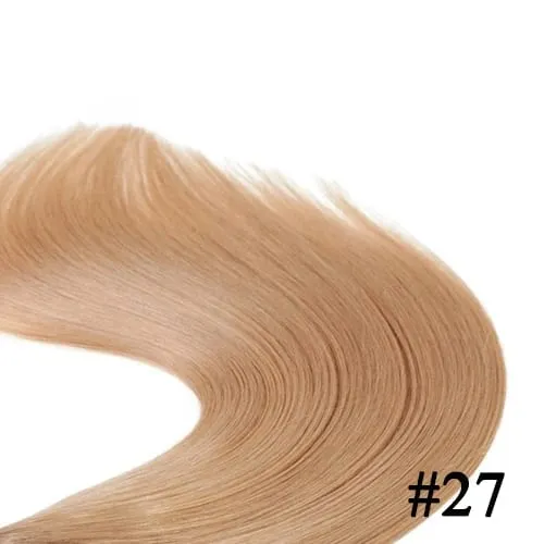 Solove Straight 6D-2 Virgin Human Hair Extensions Handmade Seamless Loop Micro Ring Hair Extensions 10-30” 50g/set Natural Color — image 15