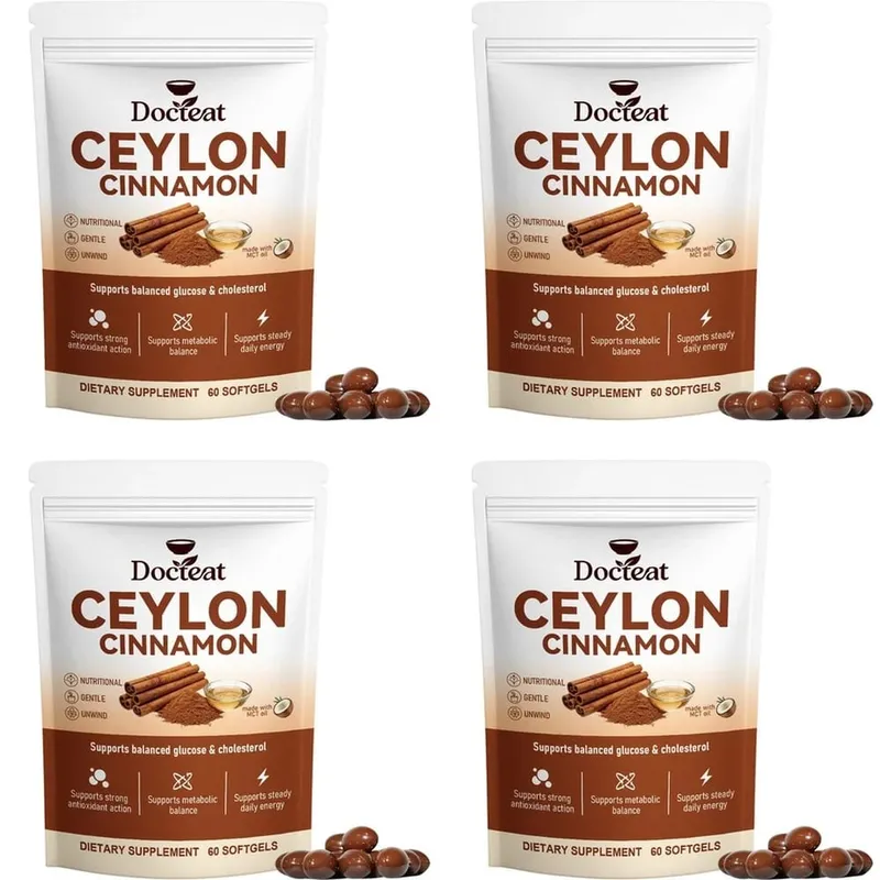 Ang Ceylon Cinnamon Softgels na may Vitamin B6 MCT Oil ay Sinusuportahan ang Balanseng Glucose at Cholesterol Metabolic Balance Energy 60 Softgels — image 10