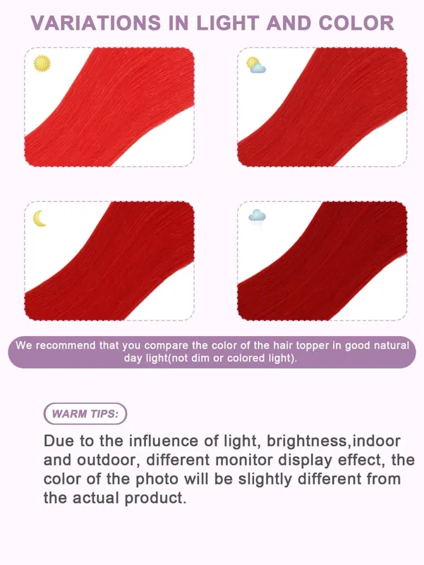 Red Human Hair Tape-In Hair Extensions Brighten Your Hair Color Add Hair Length&Volume or Cosplay Use Hair Extensions 50g 20Pcs — image 4